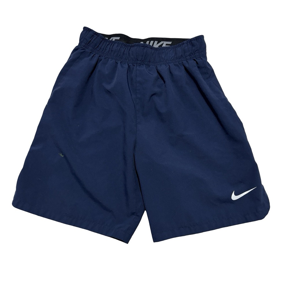 Nike Dri-Fit Youth Boys Athletic Gym Running Shorts Blue Size Medium 23 x 6.5